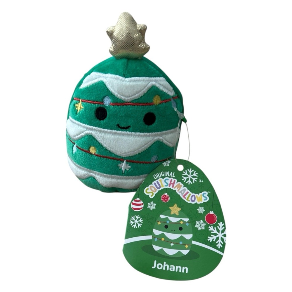 Squishmallow Johan Christmas Tree Plush Ornament 4" Stuffed Toy 2024 New